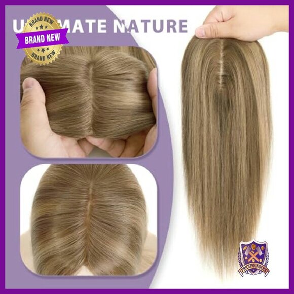 3x5 Silk Base Human Hair Topper, 12 Inch Length, 130% Density main image 5